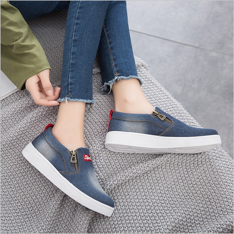 Zapatillas Casual Slip Denim - Comfy Shoes